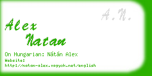 alex natan business card
