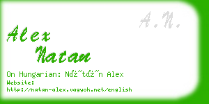 alex natan business card